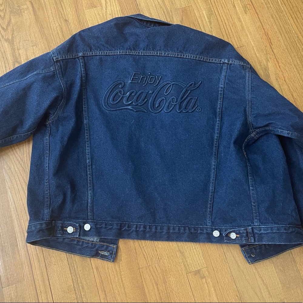 VTG Coca Cola Mens Denim Jacket L  | Rare |Vintage